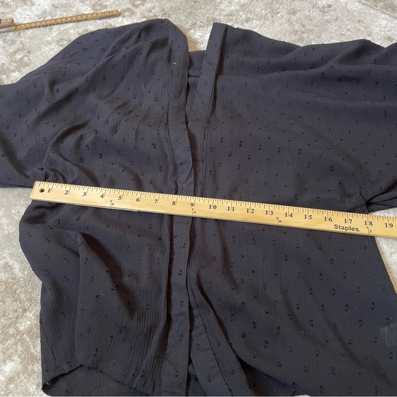 Sim & Sam black open front cardigan style lightweight in black NEW SZ S/M - Picture 6 of 10